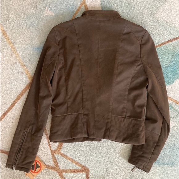 NWT Brown Jacket | 100% Vegan Leather - Picture 2 of 6